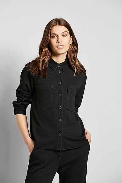 bugatti Hemdbluse mit abgerundetem Saum günstig online kaufen