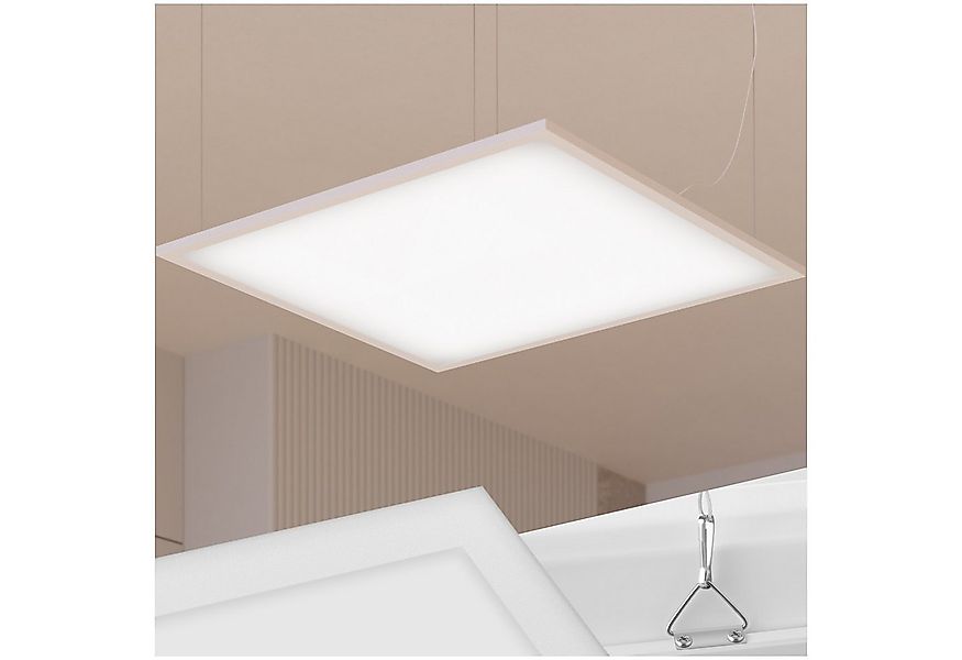 tectake Deckenleuchten LED-Paneel, Modernes LED-Paneel mit schwebendem Blac günstig online kaufen