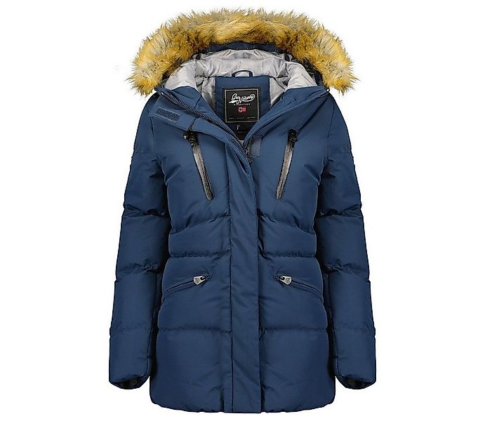 Geo Norway Winterjacke Damen Outdoor Jacke Steppjacke Fellimitat an der Kap günstig online kaufen