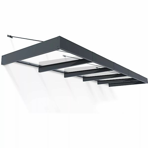 Palram - Canopia Vordach Sophia XL 4,7 m x 1,4 m Grau günstig online kaufen