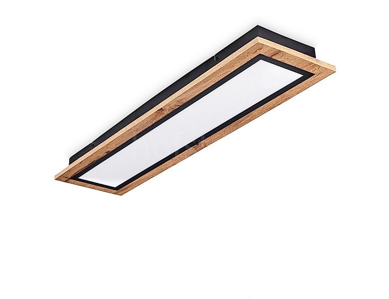 hofstein Deckenleuchte Deckenlampe aus Metall/MDF/Kunststoff in Schwarz/Hol günstig online kaufen
