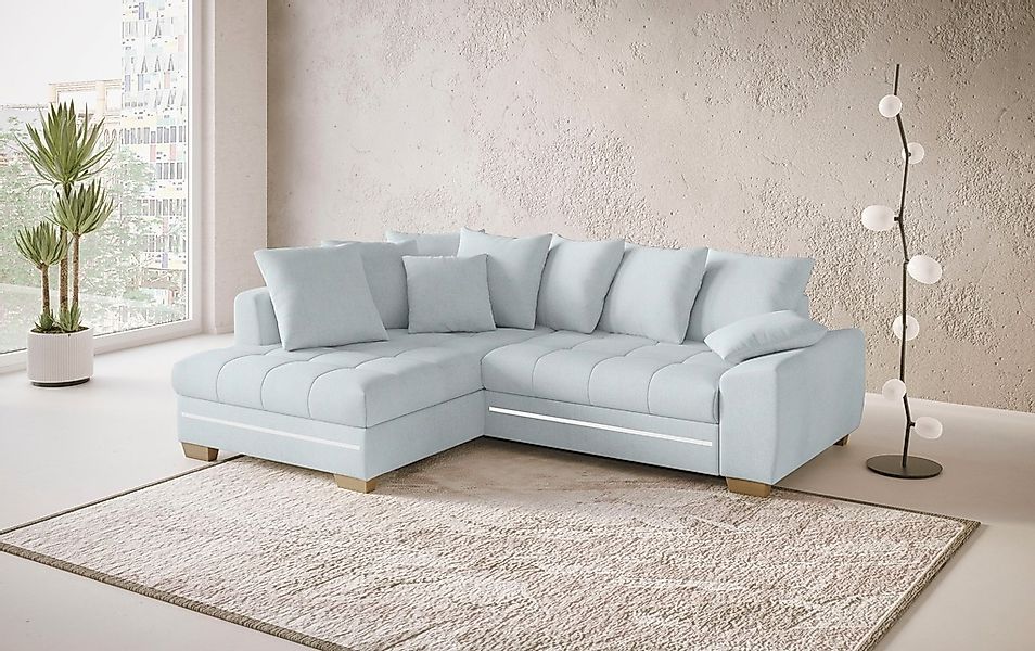 Mr. Couch Ecksofa »Nikita II, L-Form«, mit Kaltschaum, RGB-LED Beleuchtung, günstig online kaufen