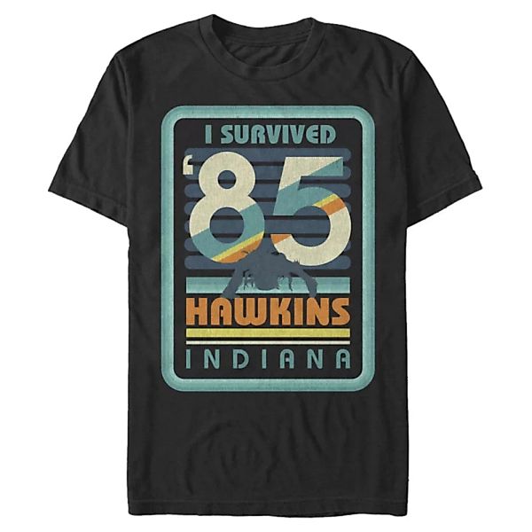 Netflix - Stranger Things - Text I Survived Hawkins - Männer T-Shirt günstig online kaufen