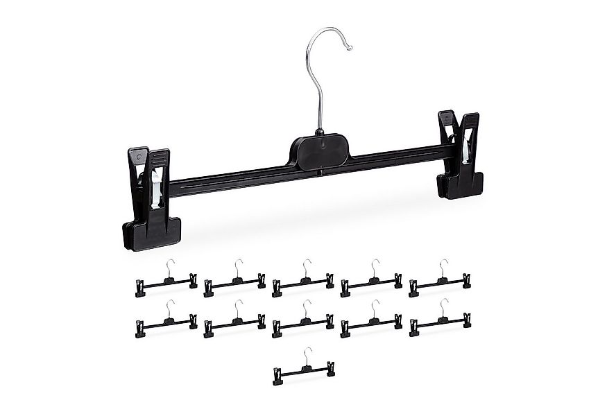 relaxdays Kleiderbügel 12er Set Hosenbügel Kunststoff, (12er Set) günstig online kaufen