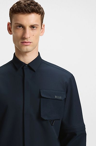 BOSS GREEN Funktionshemd "B Rib Glamping L" mit Brusttasche günstig online kaufen