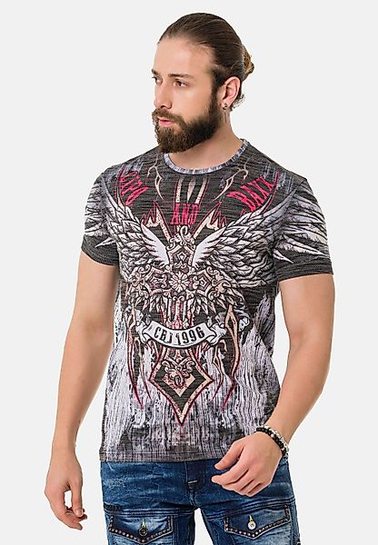 Cipo & Baxx T-Shirt "T-Shirt" mit Laserdruck günstig online kaufen