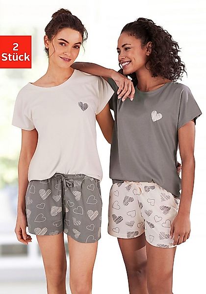 Vivance Dreams Shorty (2er Pack) mit süßem Herzprint günstig online kaufen