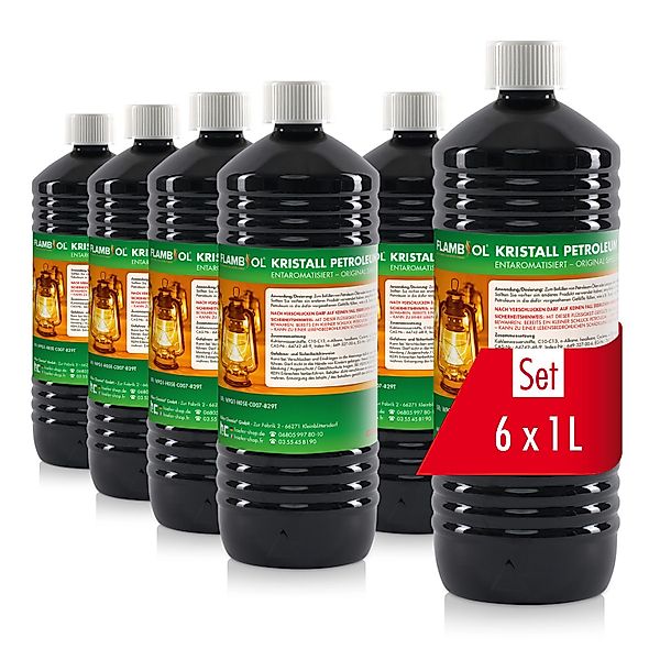 Flambiol Petroleum Heizöl in Flaschen 6 x 1l günstig online kaufen