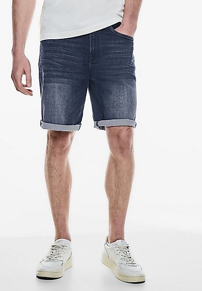 STREET ONE MEN Bermudas in dunkelblauer Waschung günstig online kaufen