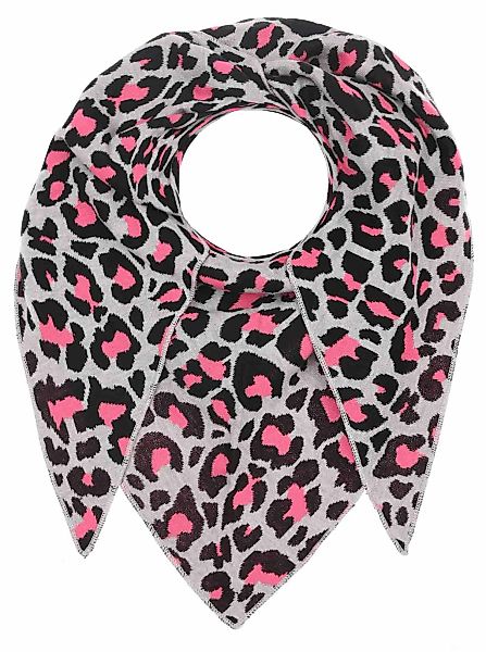 Zwillingsherz Dreieckstuch ""Summer Lacey"", Feinstrick, Leomuster, Neonkan günstig online kaufen