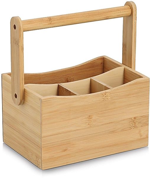 Zeller Present Aufbewahrungskorb mit Tragegriff, Bambus, Utensilienhalter, günstig online kaufen
