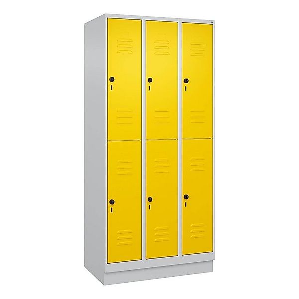 C+P Garderobenschrank Doppel-Garderobenschrank Classic Plus, Abteilbreite 3 günstig online kaufen