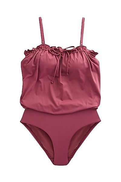 Next Badeanzug Figurformender Blouson-Bandeau-Badeanzug, Rüschen (1-St) günstig online kaufen