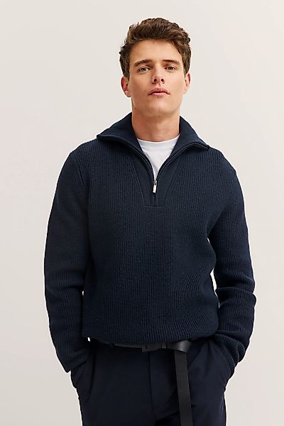 bugatti Troyer "Regular Fit", mit Ripp-Struktur & hohem Stehkragen günstig online kaufen