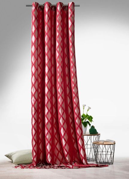 Weckbrodt Vorhang "Raute" Ösen 1 Stk. tlg. Jacquard, strukturiert, blickdic günstig online kaufen