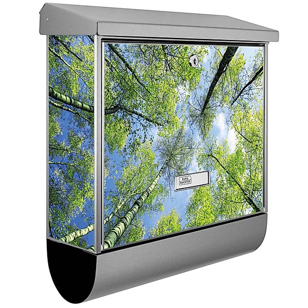 Banjado Briefkasten Edelstahl 38x39x12cm Mit Zeitungsfach Inkl. Montagemate günstig online kaufen