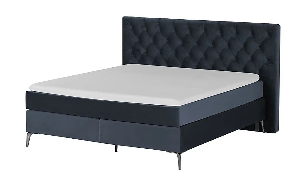 Wohnwert Boxspringbett  Laesa ¦ blau ¦ Maße (cm): B: 160 H: 122 Betten > Bo günstig online kaufen