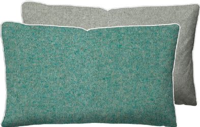 Biberna Kissenbezug "Hermal Flanell mit Reißverschluss, Melange-Optik, Wend günstig online kaufen