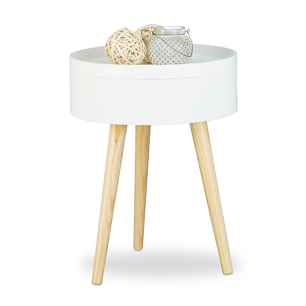 relaxdays Beistelltisch skandinavisch mit Tablett günstig online kaufen