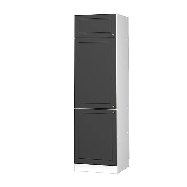 Vicco Kühlumbauschrank Fame-Line Hochschrank für die Küche Anthrazit-Gold/W günstig online kaufen