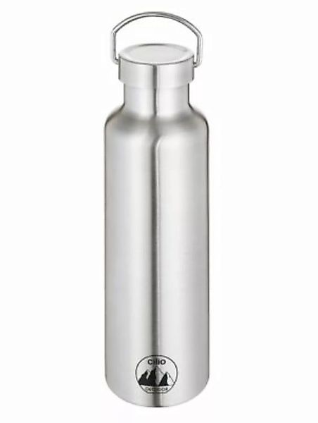 Cilio Isoliertrinkflasche 'GRIGIO', 750 ml Edelstahl lackiert silber günstig online kaufen