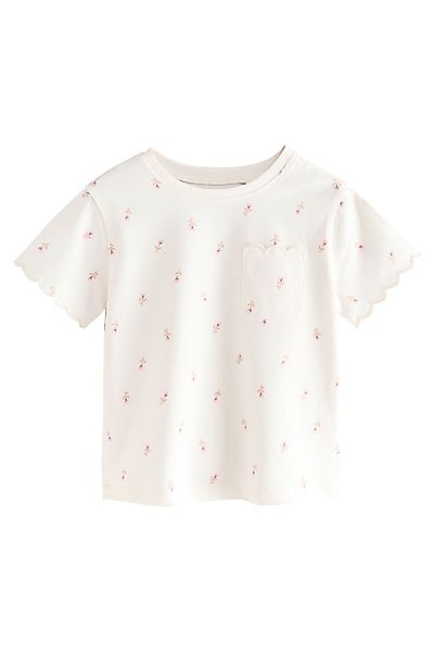 Next T-Shirt Kurzarm-T-Shirt mit Bogenkante aus günstig online kaufen