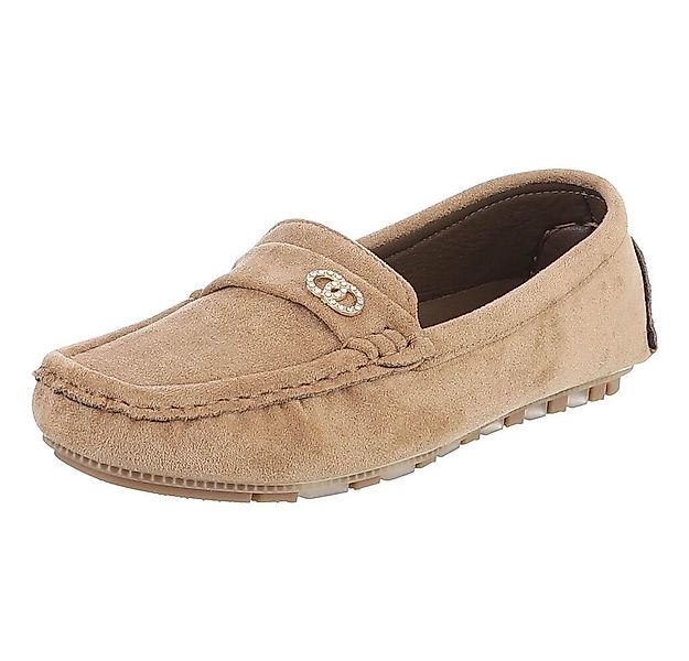 Ital-Design Modischer Mokassin für Damen mit eleganten Details Slipper (915 günstig online kaufen