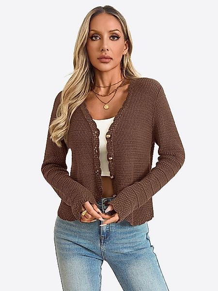Imily Bela Cardigan Damen Langarm Strickjacke mit V-Ausschnitt (Packung, 1- günstig online kaufen