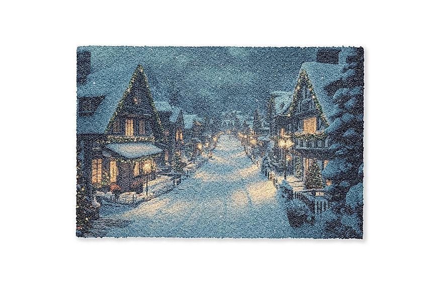 MuchoWow Fußmatte Weihnachtsdorf - Weihnachten - Schnee - Winter, Rechtecki günstig online kaufen