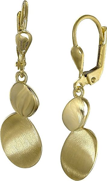 GoldDream Paar Ohrhänger GoldDream Ohrhänger Ovale matt glanz (Ohrhänger), günstig online kaufen