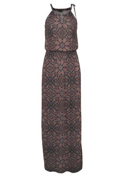 LASCANA Maxikleid mit modischem Ausschnitt im Alloverdruck, Sommerkleid, St günstig online kaufen