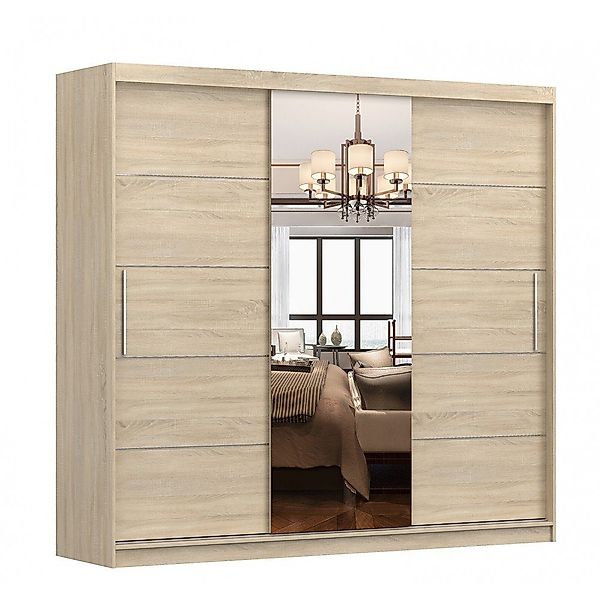 MOEBLO Kleiderschrank ALFA (Schwebetürenschrank 2-türig Schrank günstig online kaufen