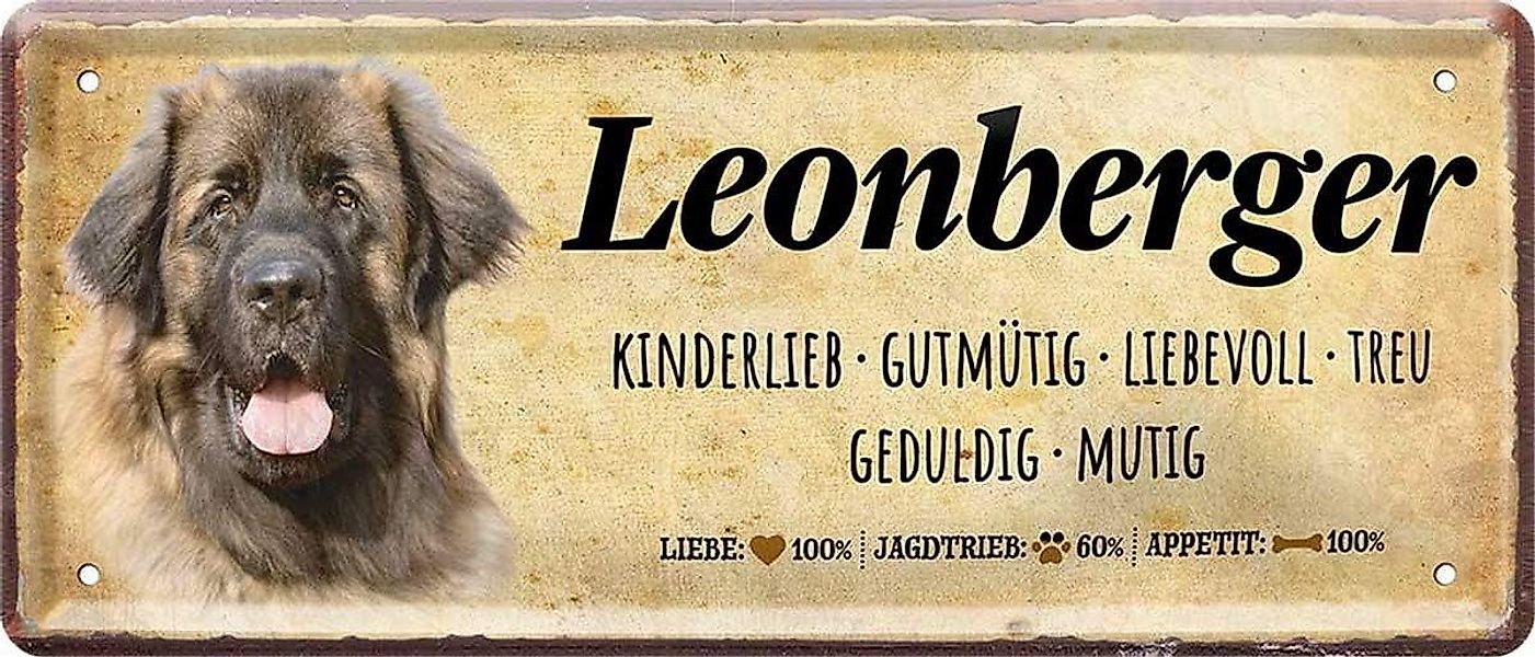 WOGEKA ART Metallbild Hunde-Rassen Steckbrief Blechschild günstig online kaufen