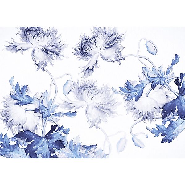 Komar Vliestapete Blue Silhouettes  350 x 250 cm günstig online kaufen