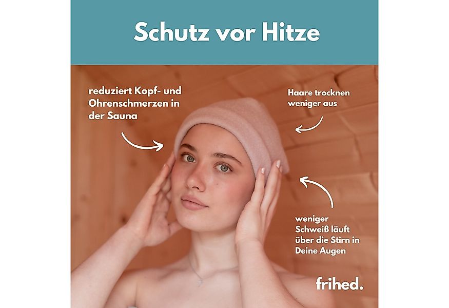 frihed. Nordic Wear Beanie Saunamütze / Saunahut aus Wollwalk für die Sauna günstig online kaufen