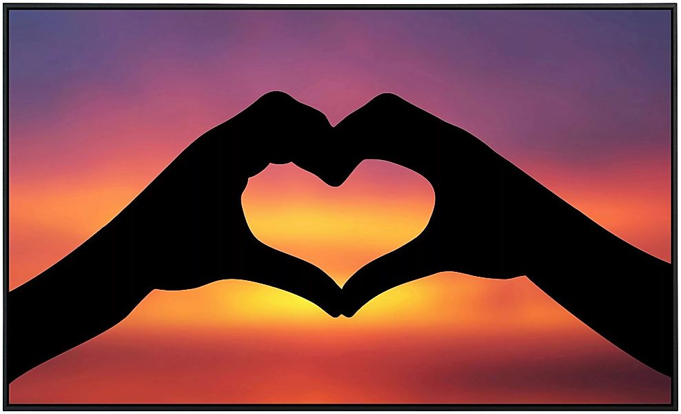 Papermoon Infrarotheizung »Herz Sonnenuntergang« günstig online kaufen