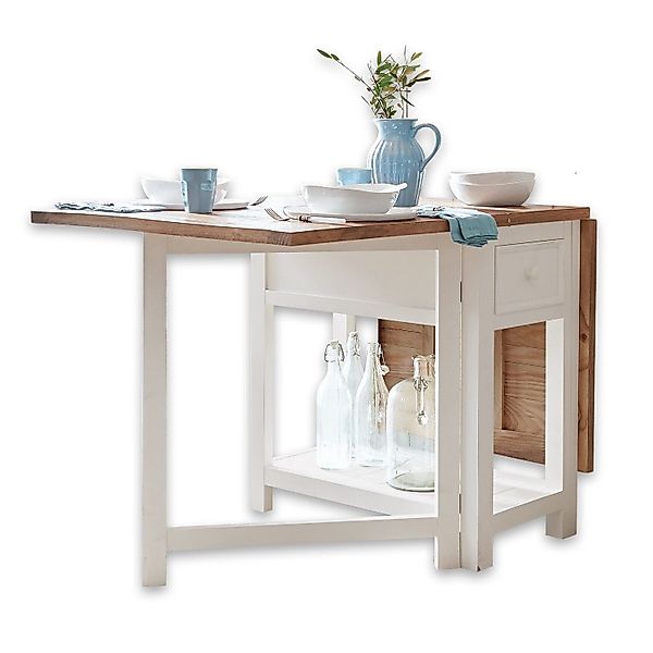 Mirabeau Esstisch Tisch Dale antikweiß/braun günstig online kaufen