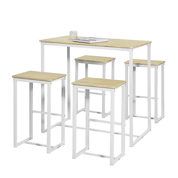 SoBuy Bartisch OGT15, 5-teilig Bartisch mit Stühlen Esstisch Stehtisch mit günstig online kaufen