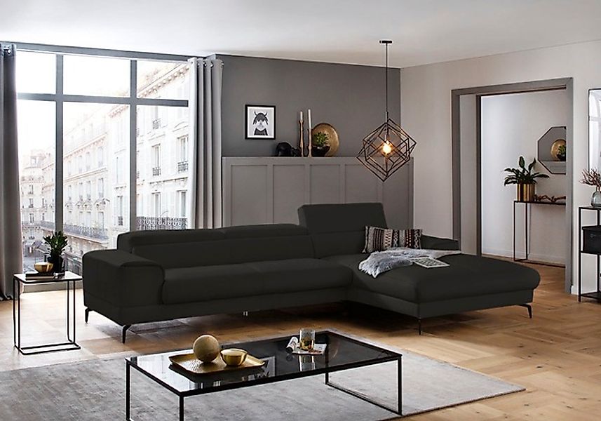 W.SCHILLIG Ecksofa »piedroo, Designsofa mit tollem Sitzkomfort, bequem, L-F günstig online kaufen