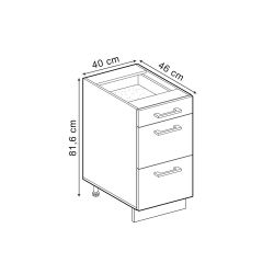 Vicco Unterschrank R-Line, Artisan-Eiche/Anthrazit, 40 cm günstig online kaufen