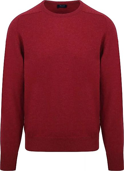 William Lockie  O-Auschnitt Pullover Lammwolle rot - Größe M günstig online kaufen