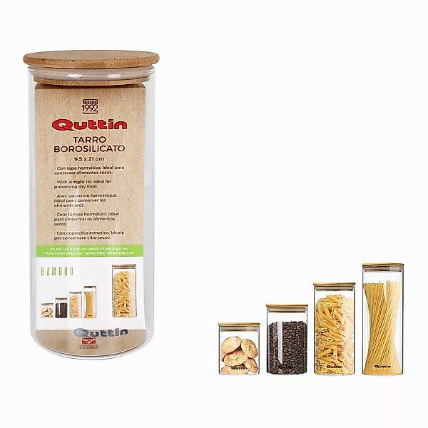 Topf Quttin Bamboo Borosilikatglas 10,2 X 22,8 Cm (9,5 X 21 Cm) günstig online kaufen