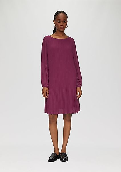 s.Oliver Minikleid Kleid Plissiertes Chiffonkleid günstig online kaufen