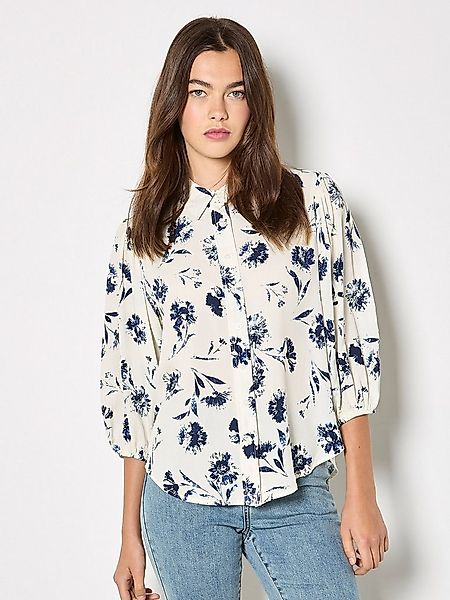 Apricot Klassische Bluse Blusenhemd mit gepresstem Gänseblümchenmuster Gemu günstig online kaufen