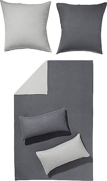 Erwin Müller Bettwäsche Wendebettwäsche, Biber, Uni günstig online kaufen