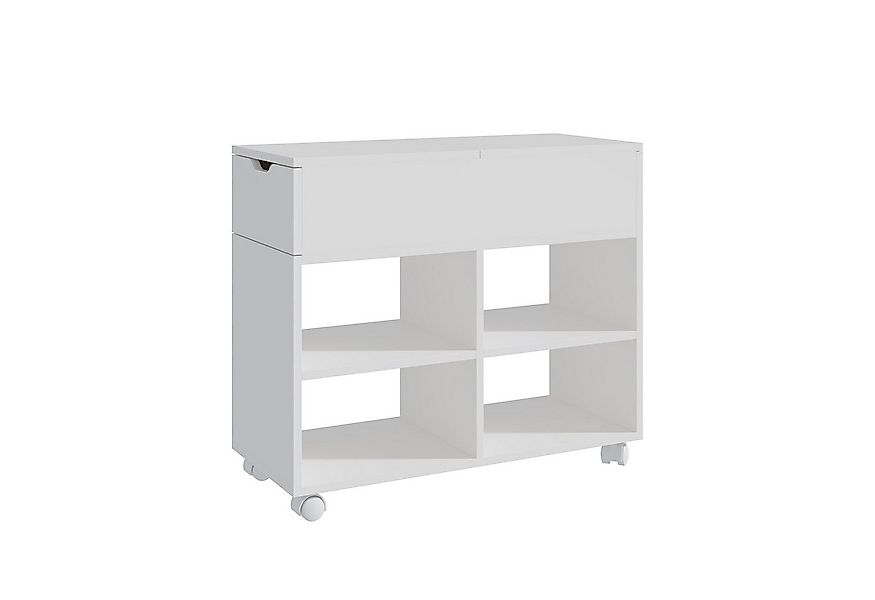 relaxdays Rollcontainer für Nische, weiß günstig online kaufen