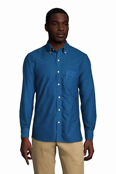 Langarm-Oxfordhemd, Classic Fit, Herren, Größe: S Normal, Blau, Baumwolle, günstig online kaufen