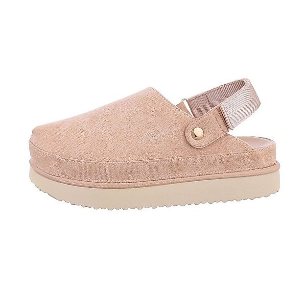 Ital-Design Komfortable Freizeit-Schuhe im modernen Design Plateausandalett günstig online kaufen