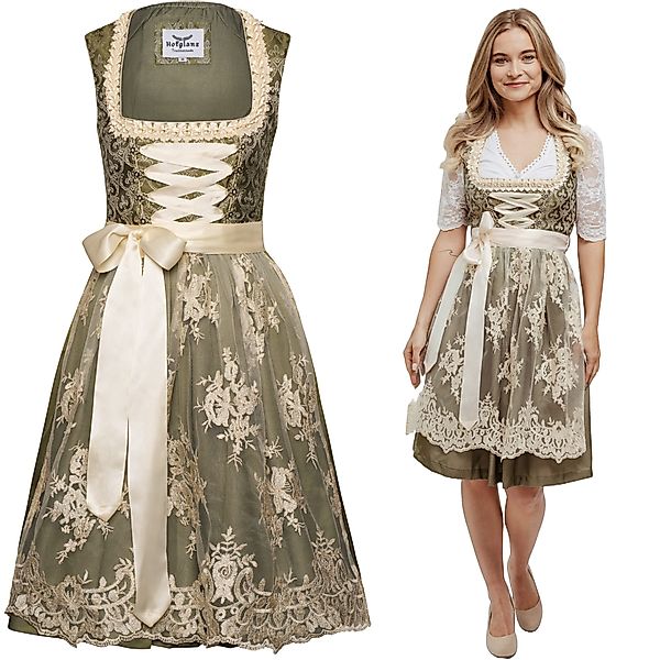 HOFGLANZ Dirndl Traditionelles Dirndl Damen Grün günstig online kaufen