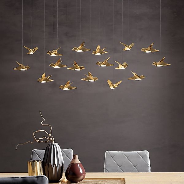 EGLO Stars Of Light LED-Hängelampe Paratebueno messing 17-fl günstig online kaufen